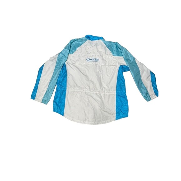 VINTAGE Nike Womens Large Lightweight Track‎ Jacket blue and white - Picture 6 of 9